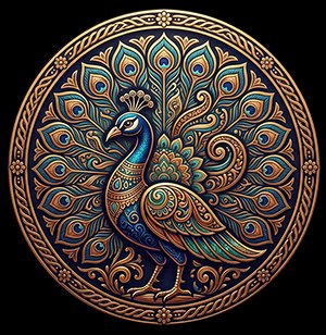 Krishnaboon peacock logo