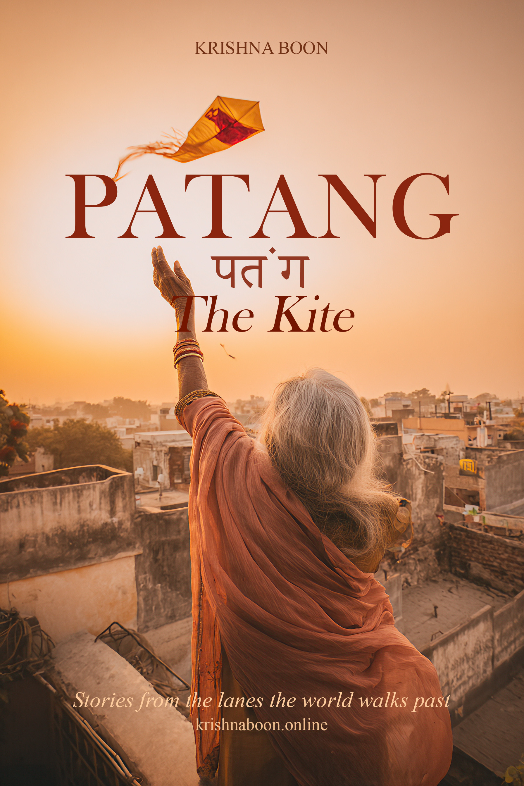 Patang — The Kite, book cover by Krishna Boon